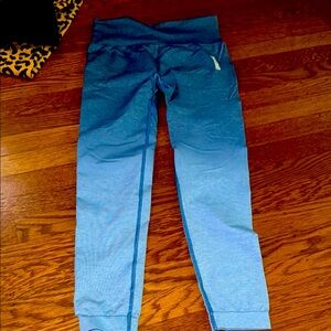 Gymshark Ombre Blue Leggings. Size Medium